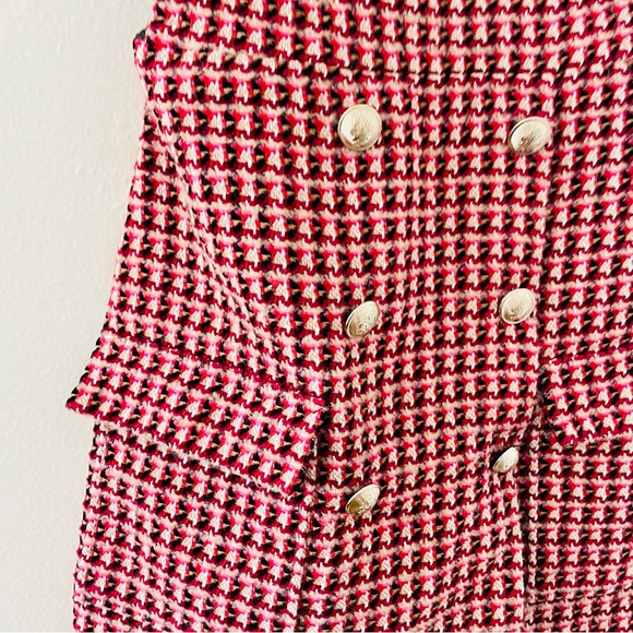 Maje Russi Trompe-l'ail Woven Tweed Mini Pinafore Dress FR 36 / US Small - Picture 8 of 12